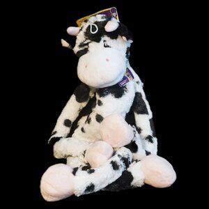 Multipet Swingin' Slevin 27" Cow Plush Dog Toy